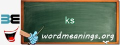 WordMeaning blackboard for ks